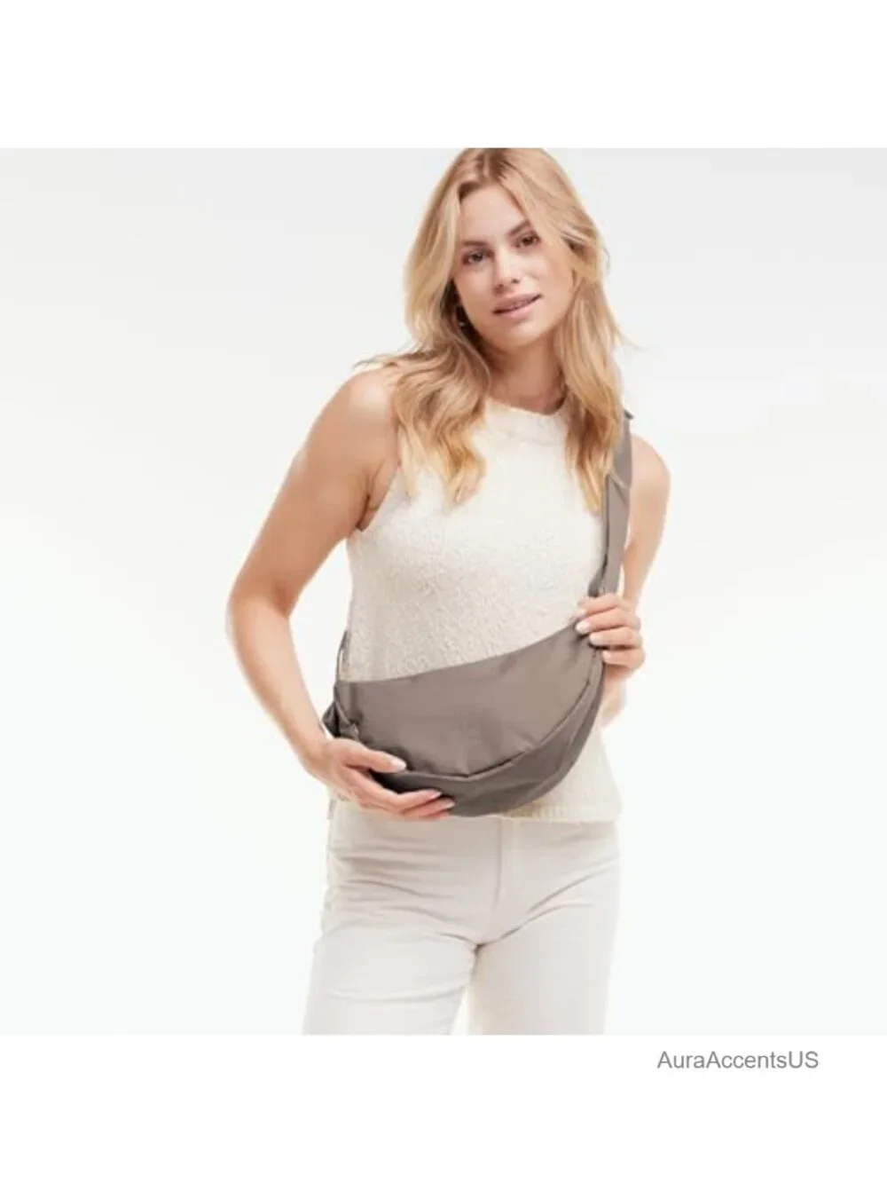 Water-Resistant Recycled Crossbody Bag with Adjustable Strap